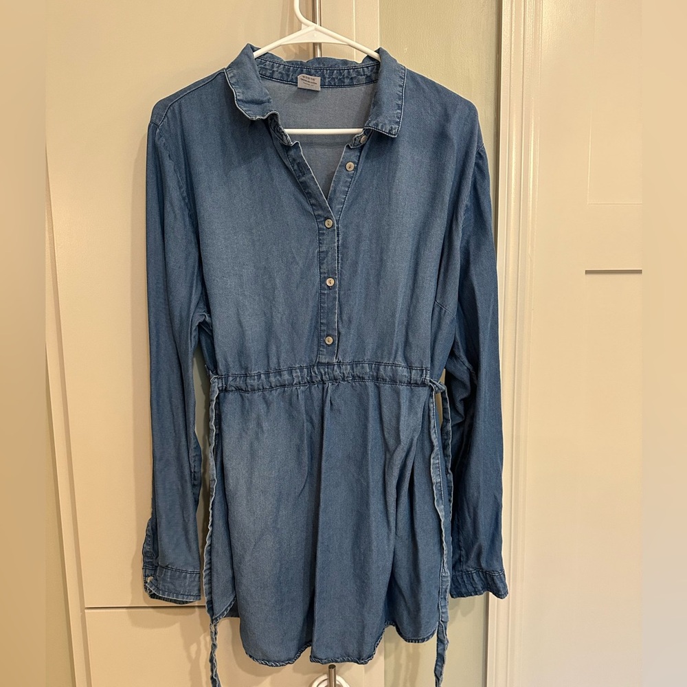 Time and Tru Maternity Chambray Shirt